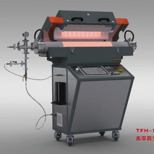 Horizontal vacuum tube furnace